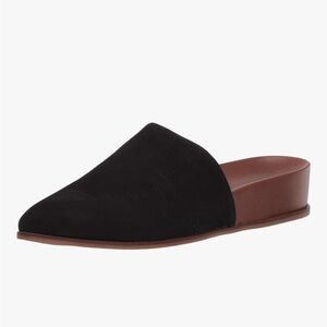 LUCKY BRAND BLACK SUEDE Elegant Black Slip-On Mules Slides SIZE 7.5